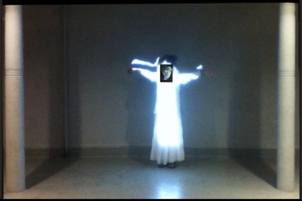 "I'm Growing Up" Media-Morph Performance at Grace Exhibition Space, Bklyn, NY, April 16, 2013 Documentation Footage